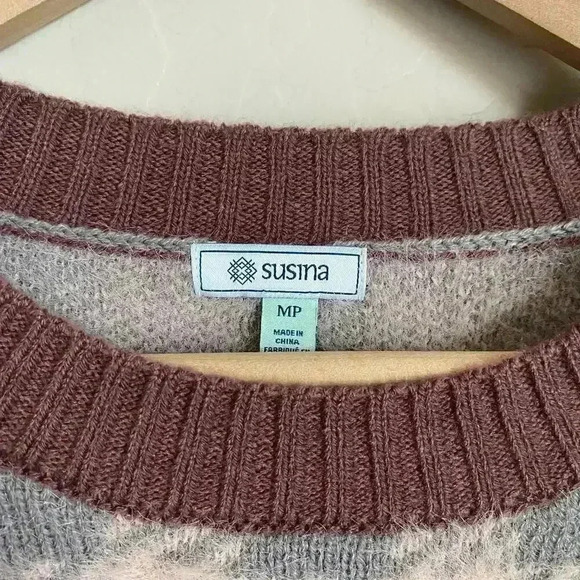 SUSINA Buffalo Checkered Print Pullover Sweater - Picture 6 of 8